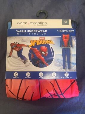 Marvel Spider-Man Kids Red and Blue Warm Underwear Set by warm essentials
